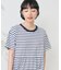 ワンポイントハート刺繍 ウエスト切替半袖ワンピース/Tシャツワンピース