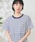 ワンポイントハート刺繍 ウエスト切替半袖ワンピース/Tシャツワンピース