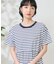 ワンポイントハート刺繍 ウエスト切替半袖ワンピース/Tシャツワンピース