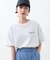 リボン バックプリントTシャツ/刺繍Tシャツ