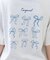 リボン バックプリントTシャツ/刺繍Tシャツ