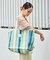 STRIPE TOTE BAG L / インド ストライプ トートバッグ L