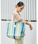 STRIPE TOTE BAG L / インド ストライプ トートバッグ L