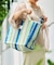 STRIPE TOTE BAG L / インド ストライプ トートバッグ L