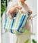 STRIPE TOTE BAG L / インド ストライプ トートバッグ L