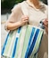 STRIPE TOTE BAG L / インド ストライプ トートバッグ L