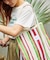 STRIPE TOTE BAG L / インド ストライプ トートバッグ L