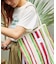STRIPE TOTE BAG L / インド ストライプ トートバッグ L