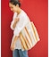 STRIPE TOTE BAG L / インド ストライプ トートバッグ L