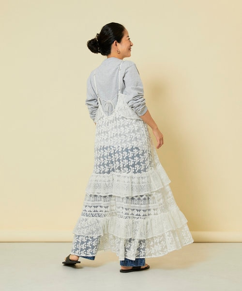 freada パッチワーク3段ティアードキャミドレス Freada（フリーダ）の「Freada/フリーダ パッチワーク三段