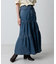 別注 Asymmetry Tiered Skirt/別注 アシンメトリー ティアードスカート/デニムスカート