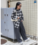 オンブレチェックシャツ