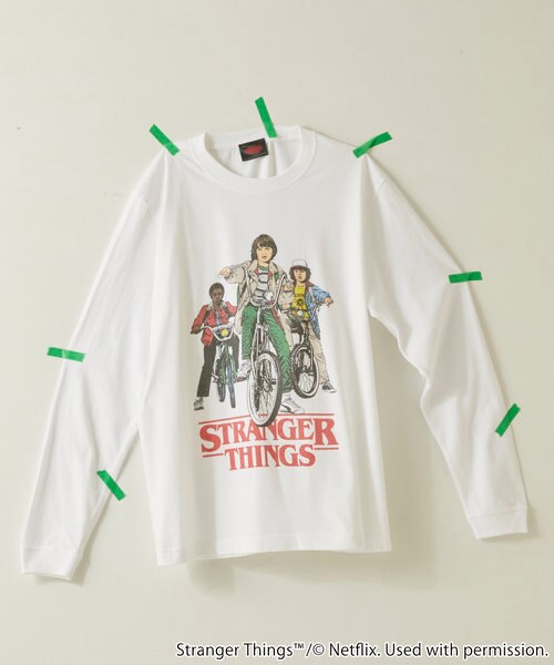 Stranger Things bicycle Long Sleeve T-shir/ストレンジャーシングス
