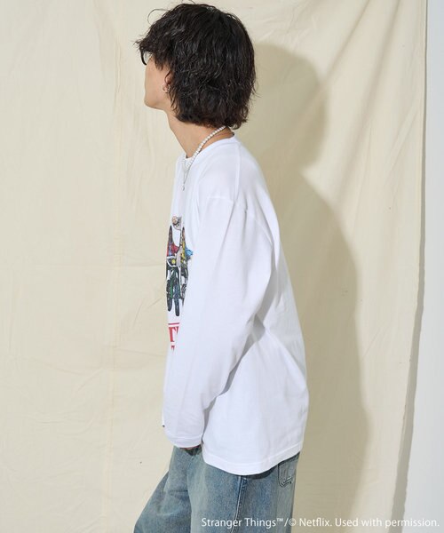 Stranger Things bicycle Long Sleeve T-shir/ストレンジャーシングス