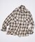 ブリーチ加工 オープンカラー チェック シャツ ロングスリーブ/リラックスフィット/オンブレチェック/タータンチェック