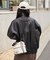 フェイクレザーブルゾン