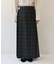 Combination Fashion Maxi Kilt/コンビネーション ファッション マキシ キルト/チェック ロングスカート