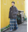 Combination Fashion Maxi Kilt/コンビネーション ファッション マキシ キルト/チェック ロングスカート