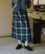 Combination Fashion Maxi Kilt/コンビネーション ファッション マキシ キルト/チェック ロングスカート