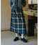 Combination Fashion Maxi Kilt/コンビネーション ファッション マキシ キルト/チェック ロングスカート