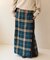 Combination Fashion Maxi Kilt/コンビネーション ファッション マキシ キルト/チェック ロングスカート