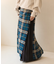 Combination Fashion Maxi Kilt/コンビネーション ファッション マキシ キルト/チェック ロングスカート