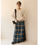 Combination Fashion Maxi Kilt/コンビネーション ファッション マキシ キルト/チェック ロングスカート