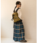 Combination Fashion Maxi Kilt/コンビネーション ファッション マキシ キルト/チェック ロングスカート