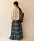 Combination Fashion Maxi Kilt/コンビネーション ファッション マキシ キルト/チェック ロングスカート