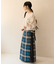 Combination Fashion Maxi Kilt/コンビネーション ファッション マキシ キルト/チェック ロングスカート