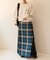 Combination Fashion Maxi Kilt/コンビネーション ファッション マキシ キルト/チェック ロングスカート