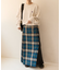 Combination Fashion Maxi Kilt/コンビネーション ファッション マキシ キルト/チェック ロングスカート