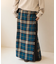 Combination Fashion Maxi Kilt/コンビネーション ファッション マキシ キルト/チェック ロングスカート
