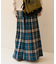 Combination Fashion Maxi Kilt/コンビネーション ファッション マキシ キルト/チェック ロングスカート