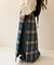 Combination Fashion Maxi Kilt/コンビネーション ファッション マキシ キルト/チェック ロングスカート