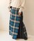 Combination Fashion Maxi Kilt/コンビネーション ファッション マキシ キルト/チェック ロングスカート