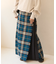 Combination Fashion Maxi Kilt/コンビネーション ファッション マキシ キルト/チェック ロングスカート