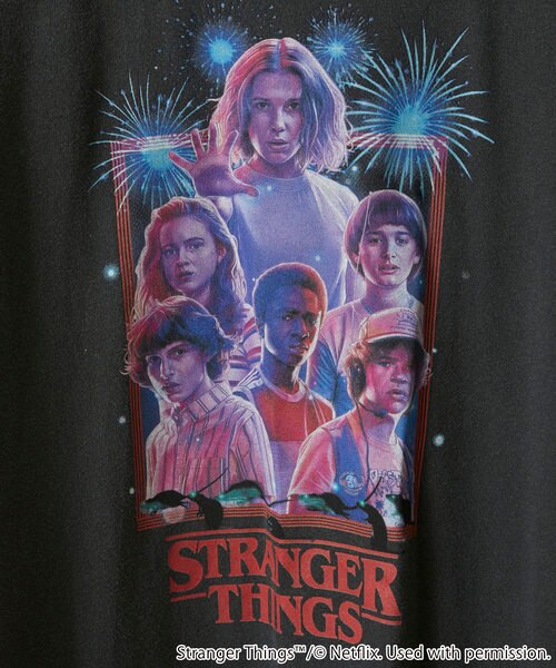 Stranger Things poster ロンT/ ストレンジャーシングスポスターロンT