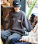 限定展開 SHE WOLF DINER×FREAK'S STORE/シーウルフダイナー 別注 ビッグシルエット バックプリント クルーネックスウェット/CAR
