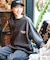 限定展開 SHE WOLF DINER×FREAK'S STORE/シーウルフダイナー 別注 ビッグシルエット バックプリント クルーネックスウェット/CAR