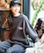 限定展開 SHE WOLF DINER×FREAK'S STORE/シーウルフダイナー 別注 ビッグシルエット バックプリント クルーネックスウェット/CAR