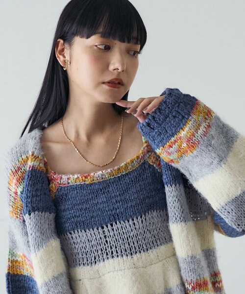 eaphi】MIX PATTERN KNIT BUSTIER eaphi】MIX PATTERN KNIT BUSTIER