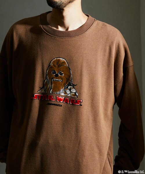 STARWARS/スターウォーズ チューバッカ フロッキープリント クルー