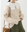 ミックスケーブル クルーネックニット