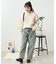 ミックスケーブル クルーネックニット