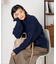 ミックスケーブル クルーネックニット