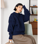 ミックスケーブル クルーネックニット