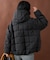 DOWN HOODED JACKET/ダウンフーディージャケット ウールライクポリエステル