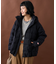 DOWN HOODED JACKET/ダウンフーディージャケット ウールライクポリエステル