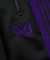 別注 Track Pant PolySmooth Black×Purple/トラックパンツ ポリエステルスムース ブラックベース×パープルライン